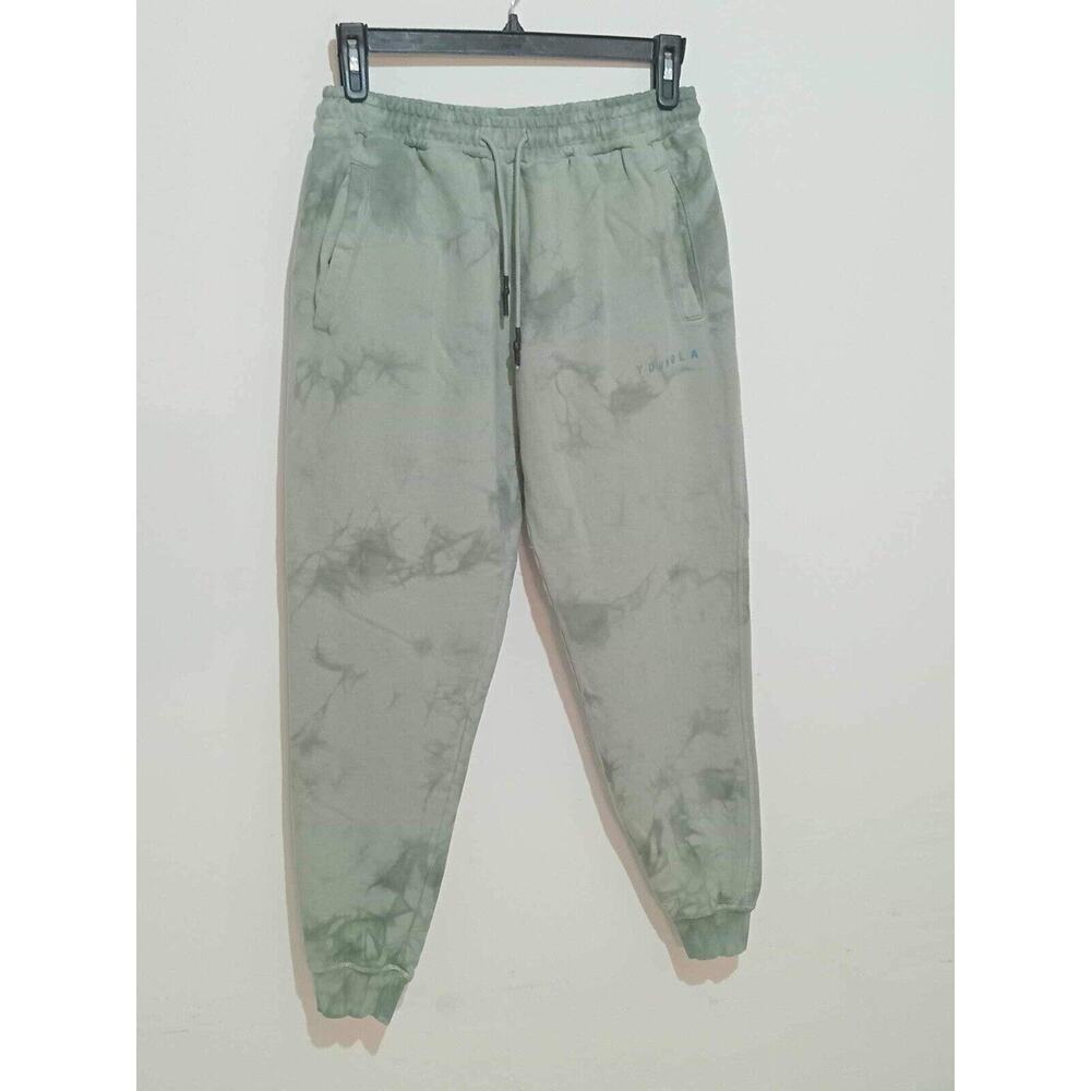 YoungLA Green Tie Dye Joggers Sweatpants Elastic Tie Waist Pockets Size XL